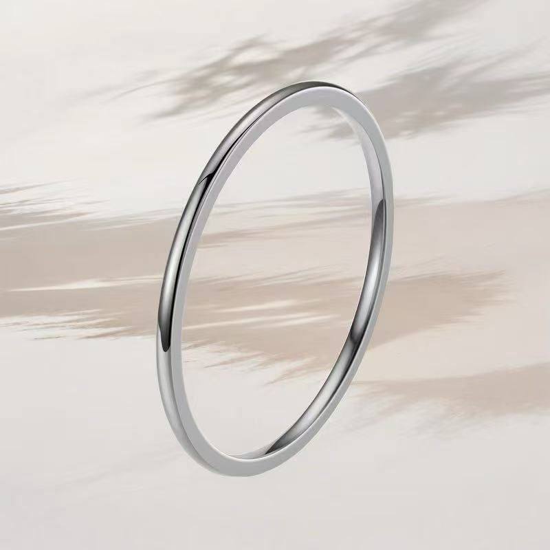 Titanium Steel Female French Electroplating Niche Bag Ring