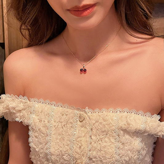 Women's Cherry For Summer Light Luxury Clavicle Necklaces