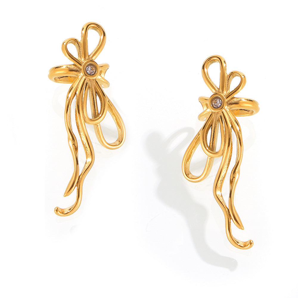 Women's For Without Piercing Creative Bowknot Design Rings