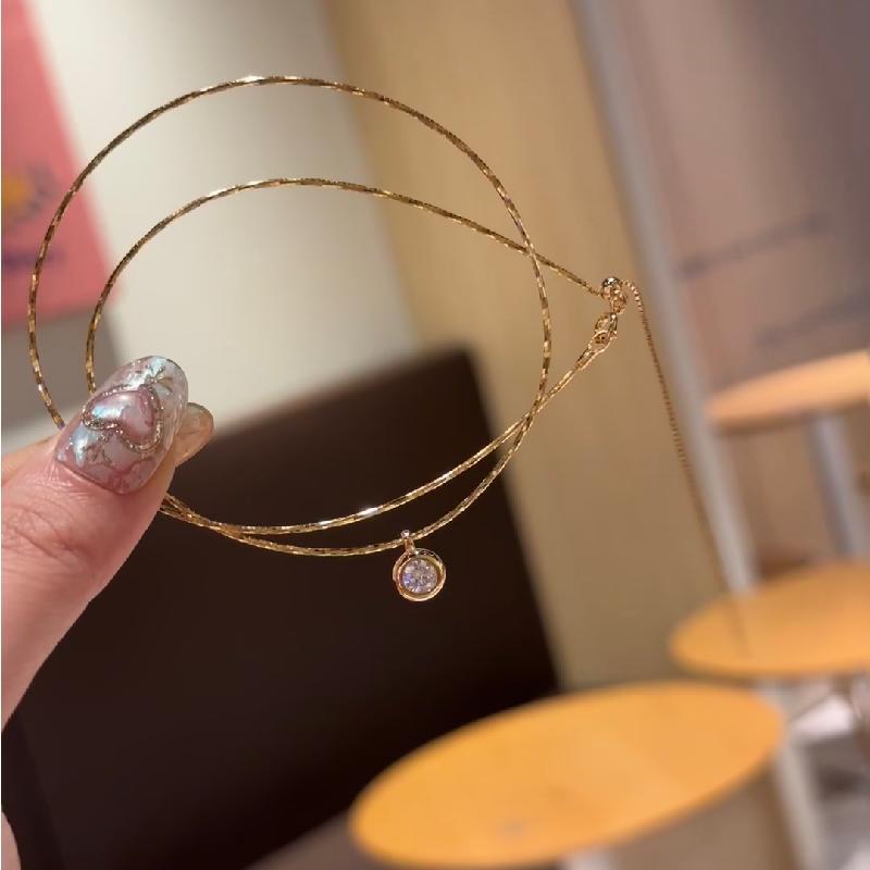 Sparkling Bubble Neckband Gold-plated Female Niche Affordable Luxury Fashion Exquisite Pendants