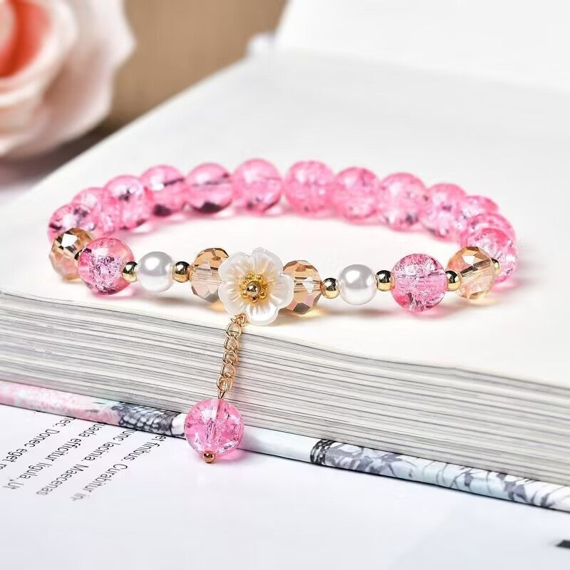 Children's Imitation Crystal Small Flower Gift Fresh Bracelets