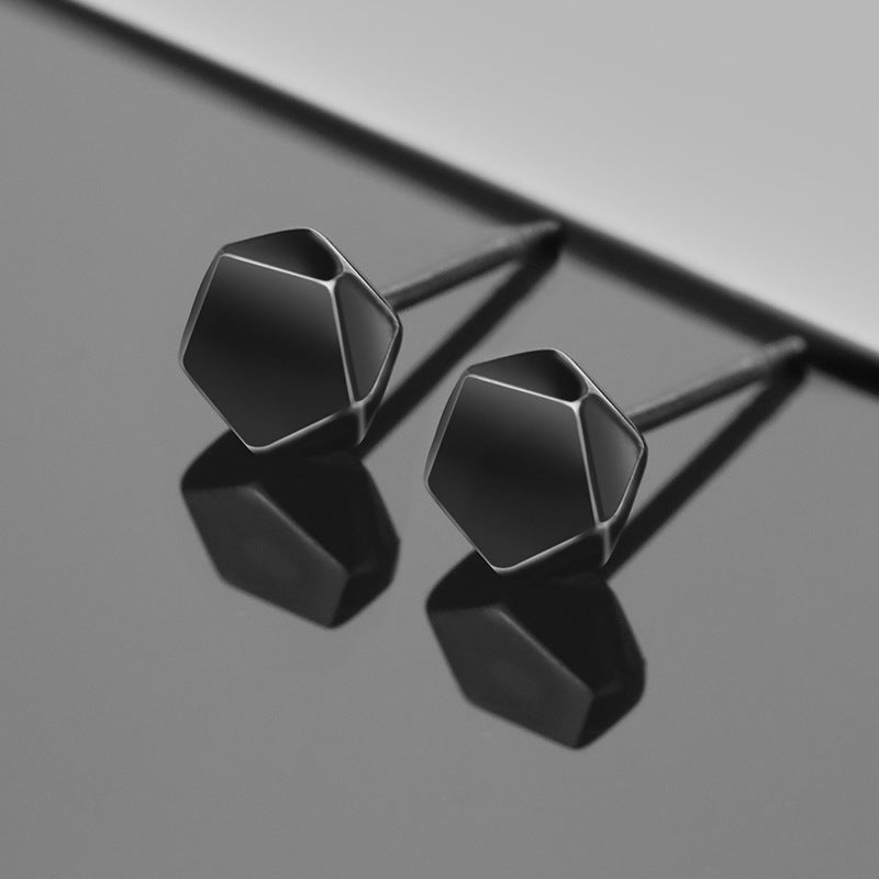 Men's Diamond-shaped Magnetic Ear Clip Without Pierced Magnet Trendy Unique Hipster Earrings