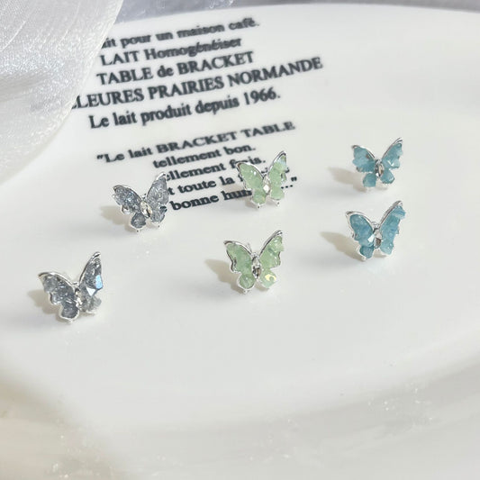 Crystal Butterfly Female Needle Niche Design Earrings