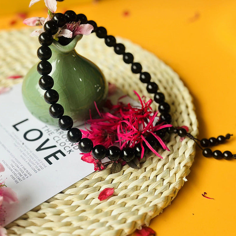 Ebony Beads African Purple Sandalwood Wooden Rosewood Crafts Buddha Bracelets