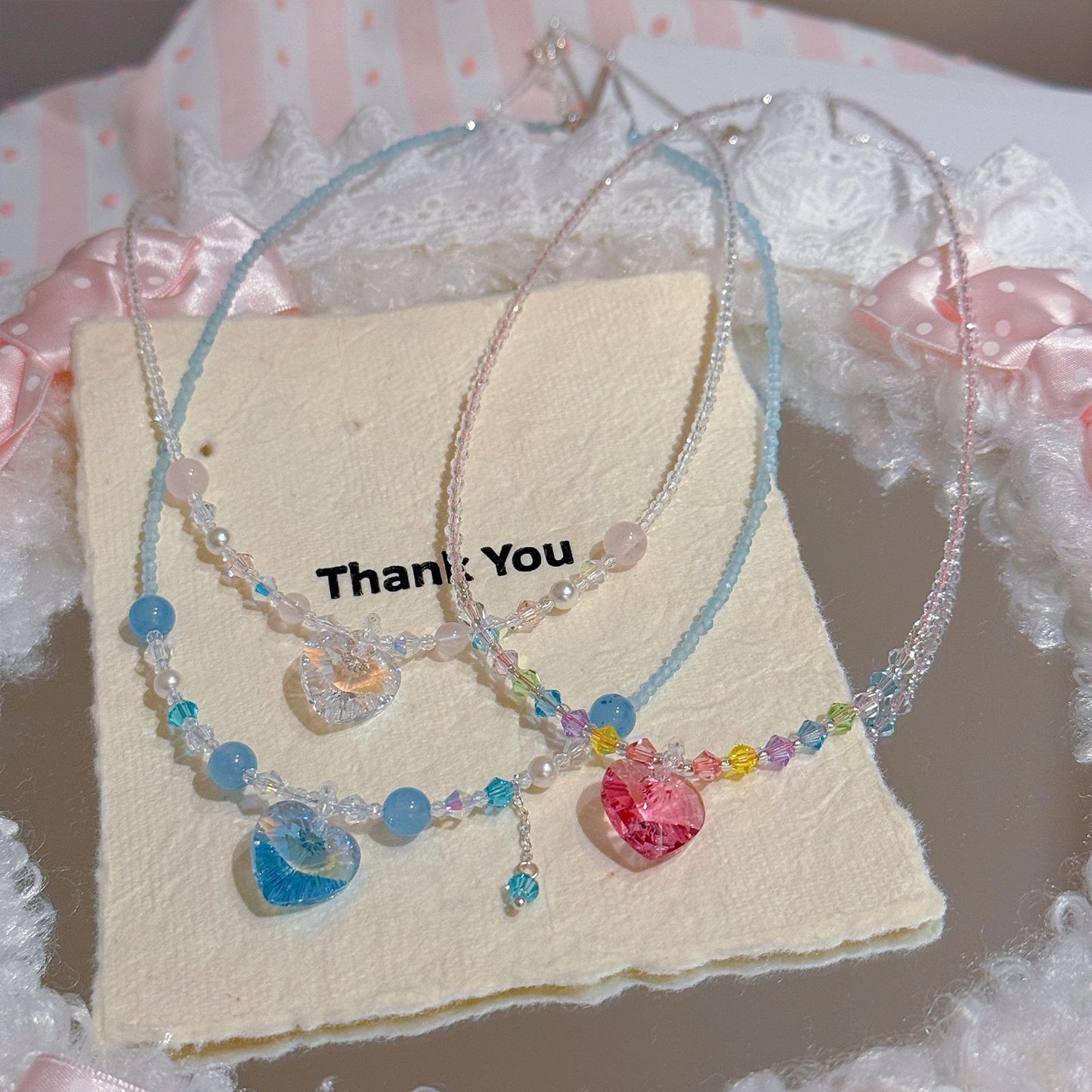 Crystal Series Light Luxury Minority High Sense Indie Sweet Cute Necklaces
