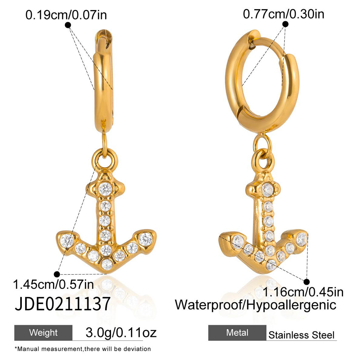 Style Gold Stainless Steel Zircon Marine Light Luxury High Necklace