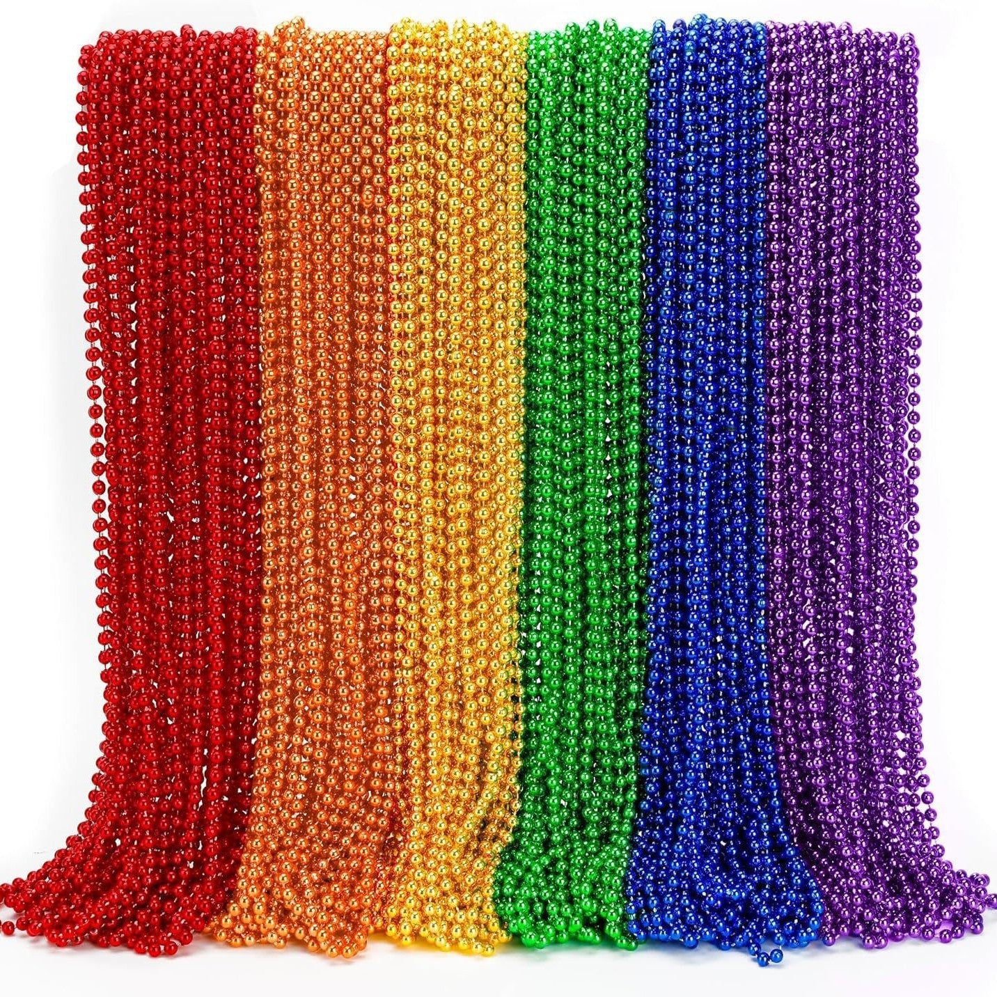 Independence Day Christmas String Beads Color Plastic Bead Wedding Celebration Necklace