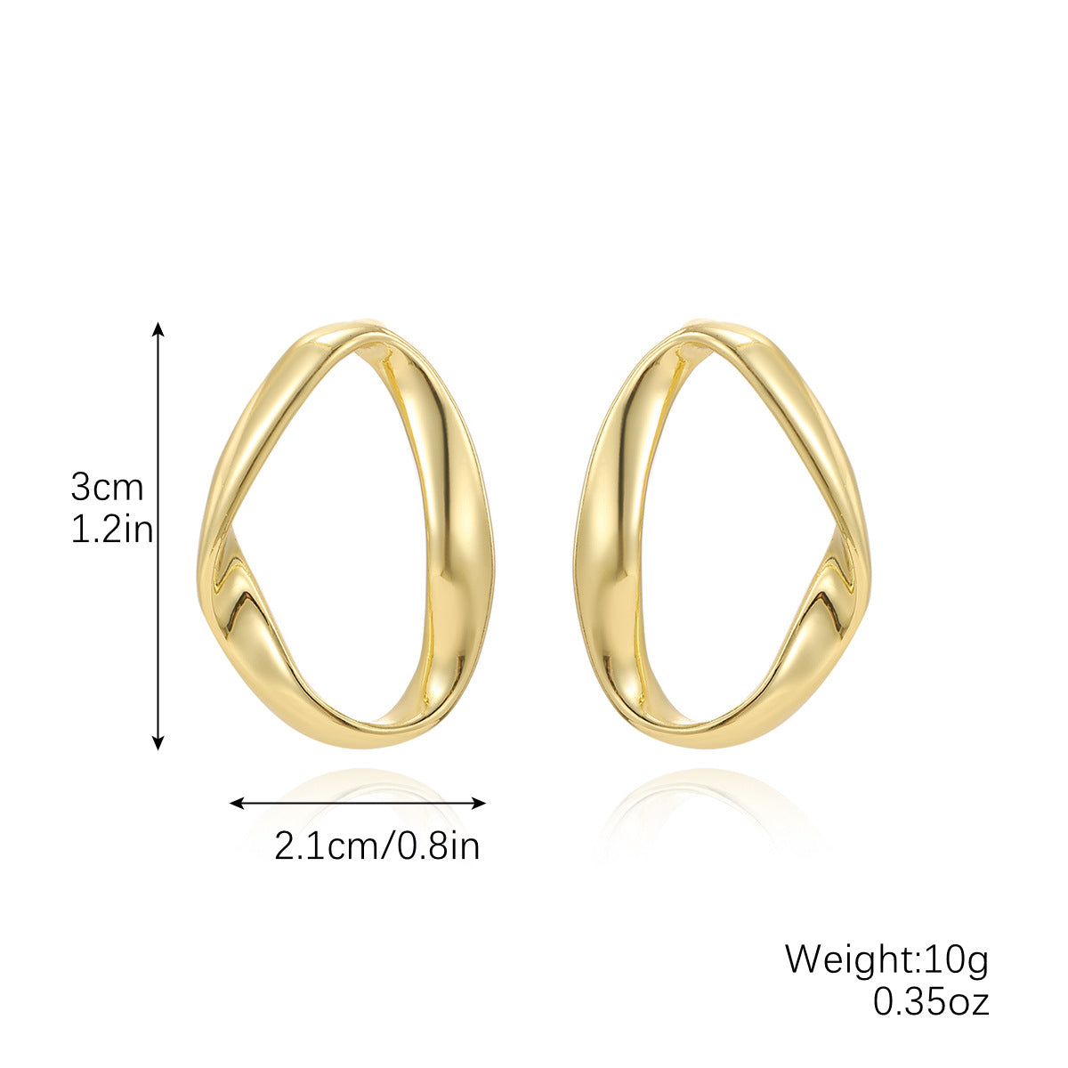 Design High-grade Light Luxury Circle Simple Earrings