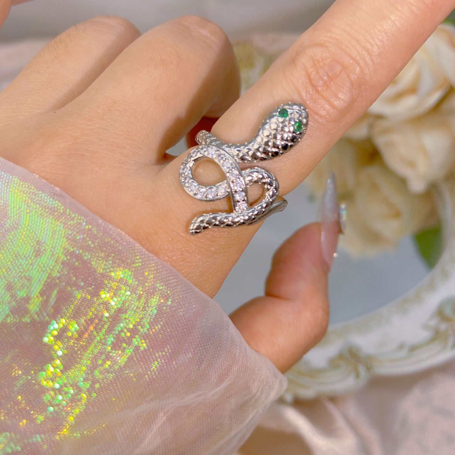 Yuan High-quality Zircon High-grade Color Retaining Open Rings