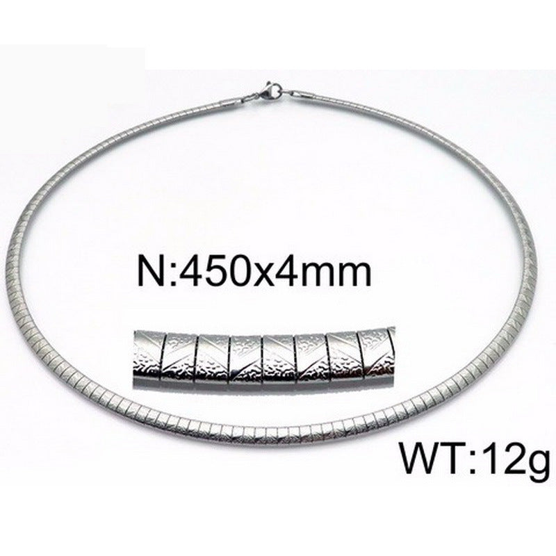 Women's & Men's Fashion Titanium Steel Simple Popular Round Gold Necklaces