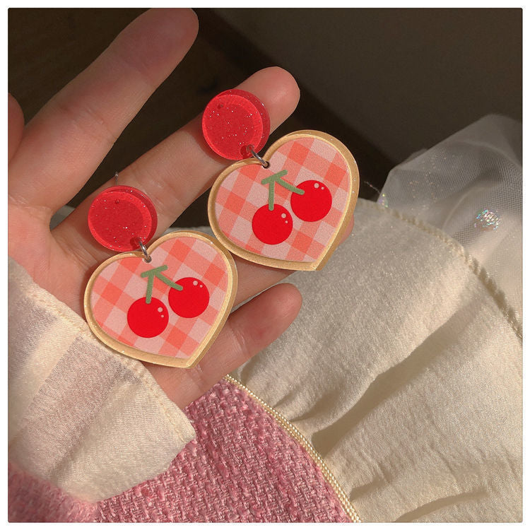 Dopamine Ear Clips Color Temperament Teenage Stud Earrings