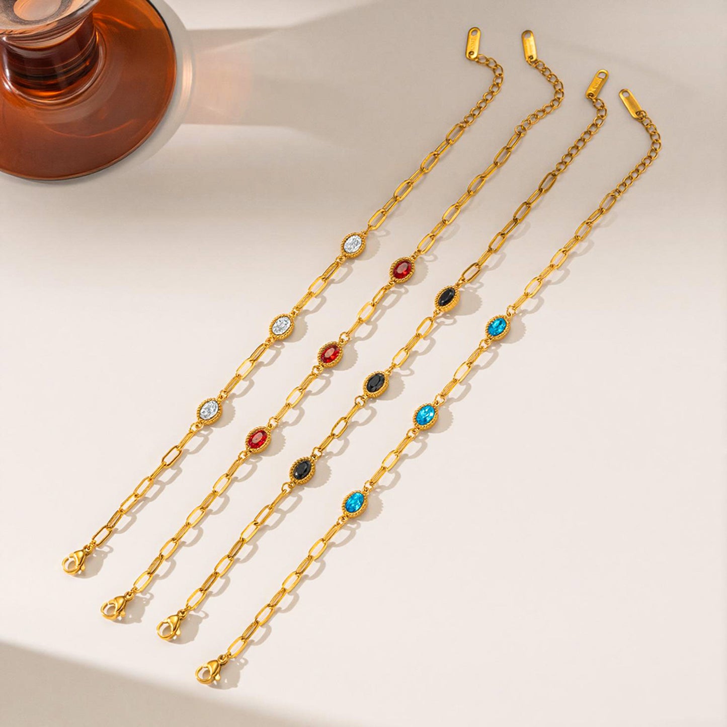 Commodity Titanium Steel Female Light Luxury Simplicity Gold Plated Bracelet