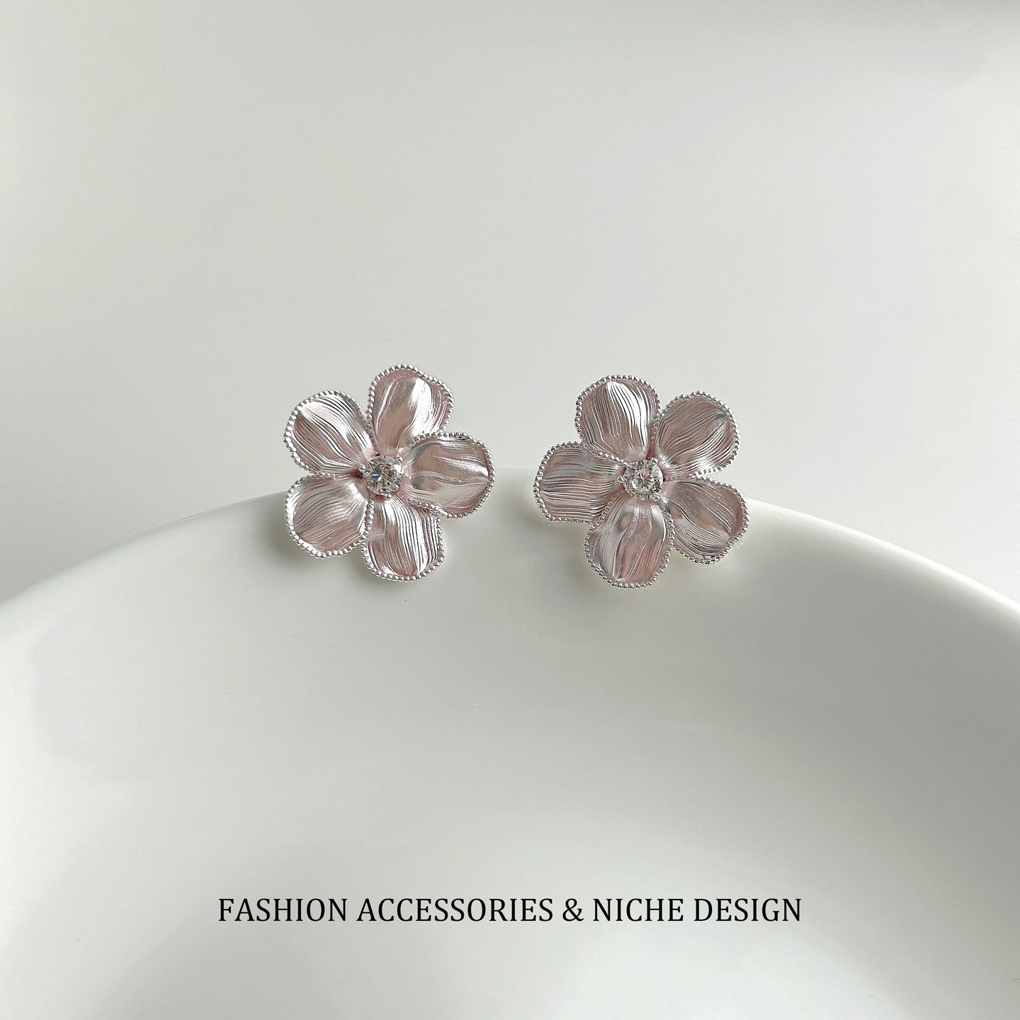 Petal Flower Style French Elegant Ear Female Fashion Design Rings