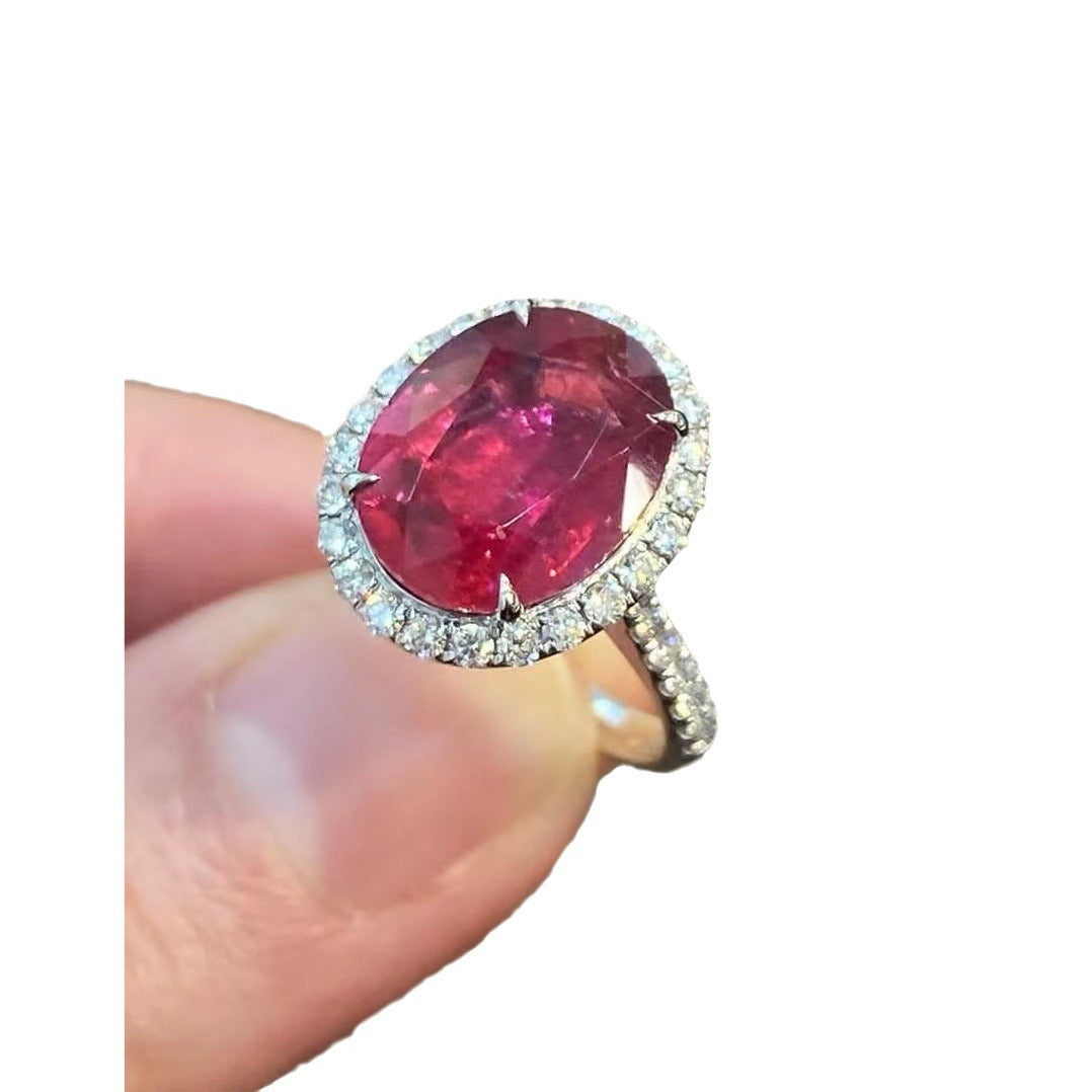 Women's Charming Ruby Ornament Fashion Handmade Rings