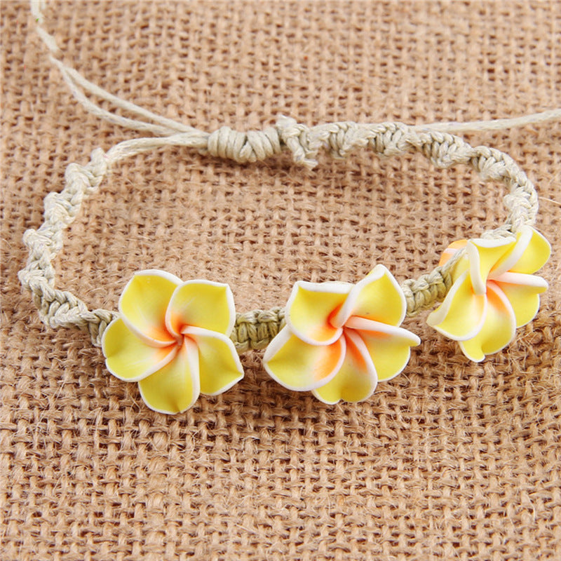 Beach Vacation Style Polymer Clay Bohemian Shell Hand-woven Navel Bracelets