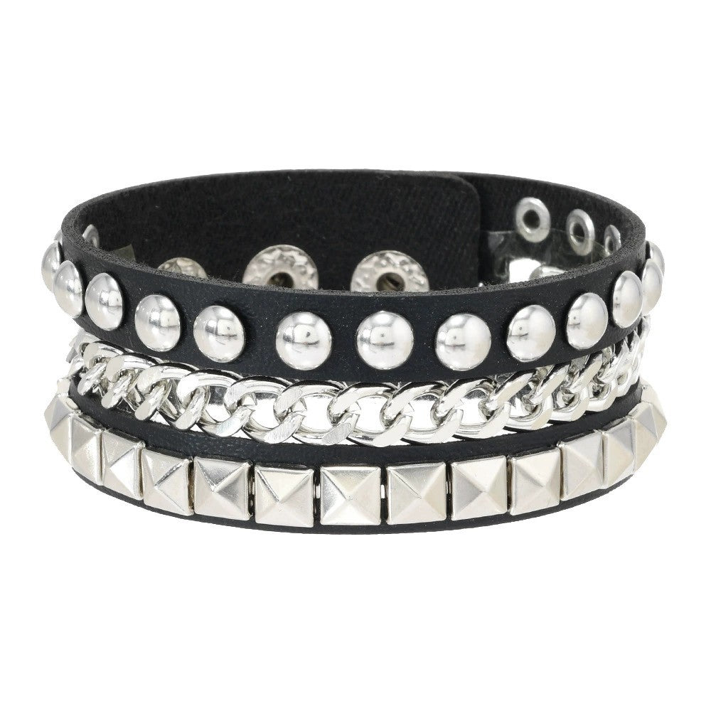 Men's Punk Chain Personality Hip Hop Rivet Bracelets