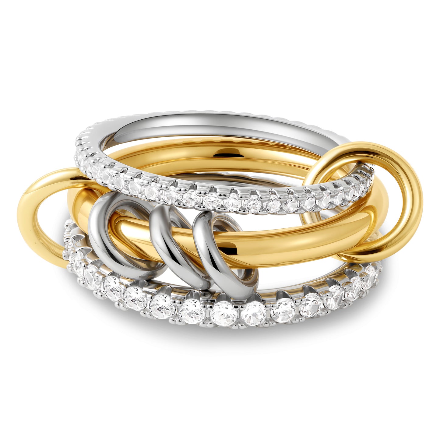 Gold Color Matching Zircon Versatile Creative Rings