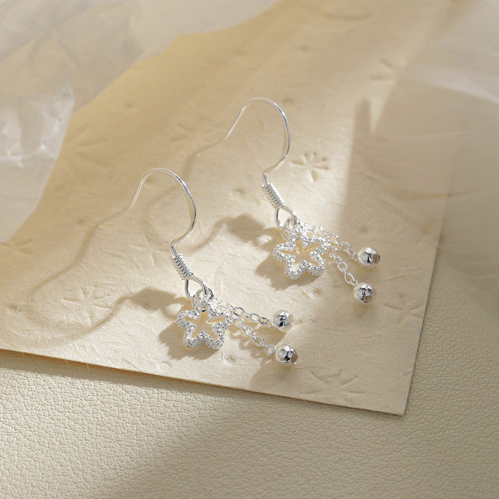 Blossom Tassel Spring Romantic Plum Flower Round Beads Face Ear Hook
