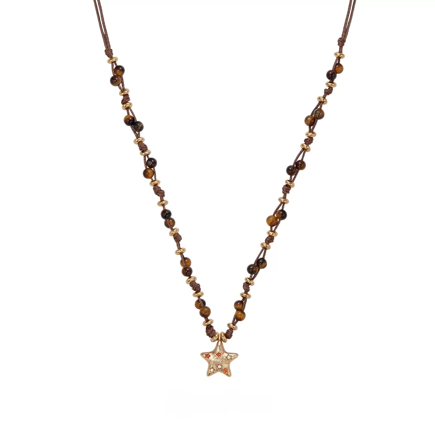 Women's Tiger Eye Exquisite Retro Temperament Wild Fashion Short Pendants