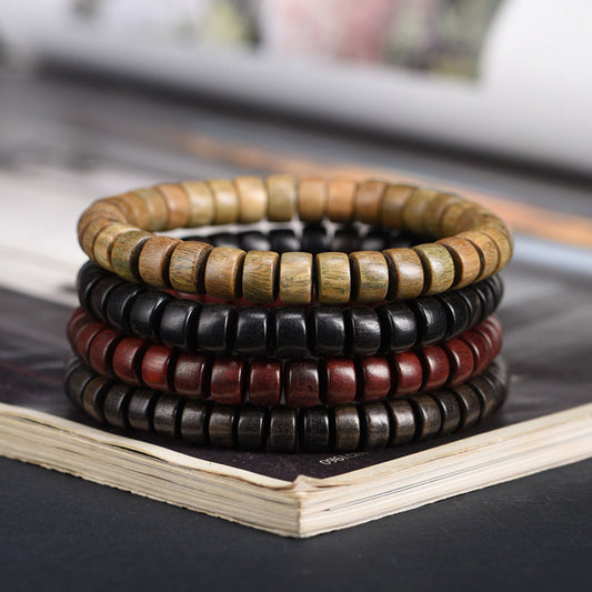 Women's & Men's Walking Model Crafts Buddha String Sandalwood Loach Back Straight Cut Bracelet