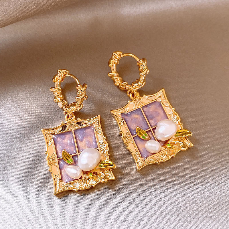 Women's Jardin Monet Light Luxury High-grade Niche Earrings