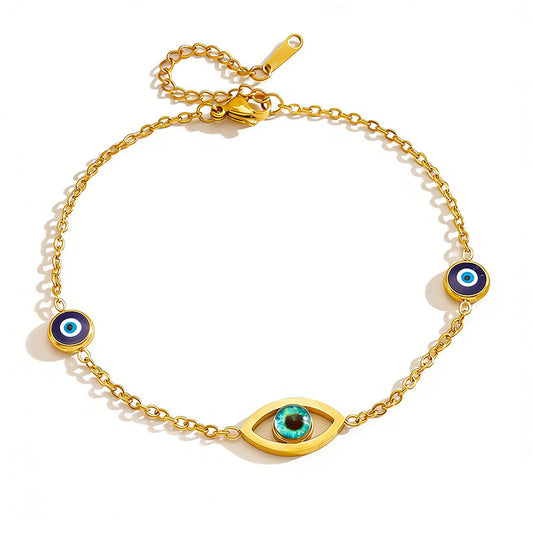 Blue Eyes Devil's Eye Titanium Steel Female Light Luxury Bracelets