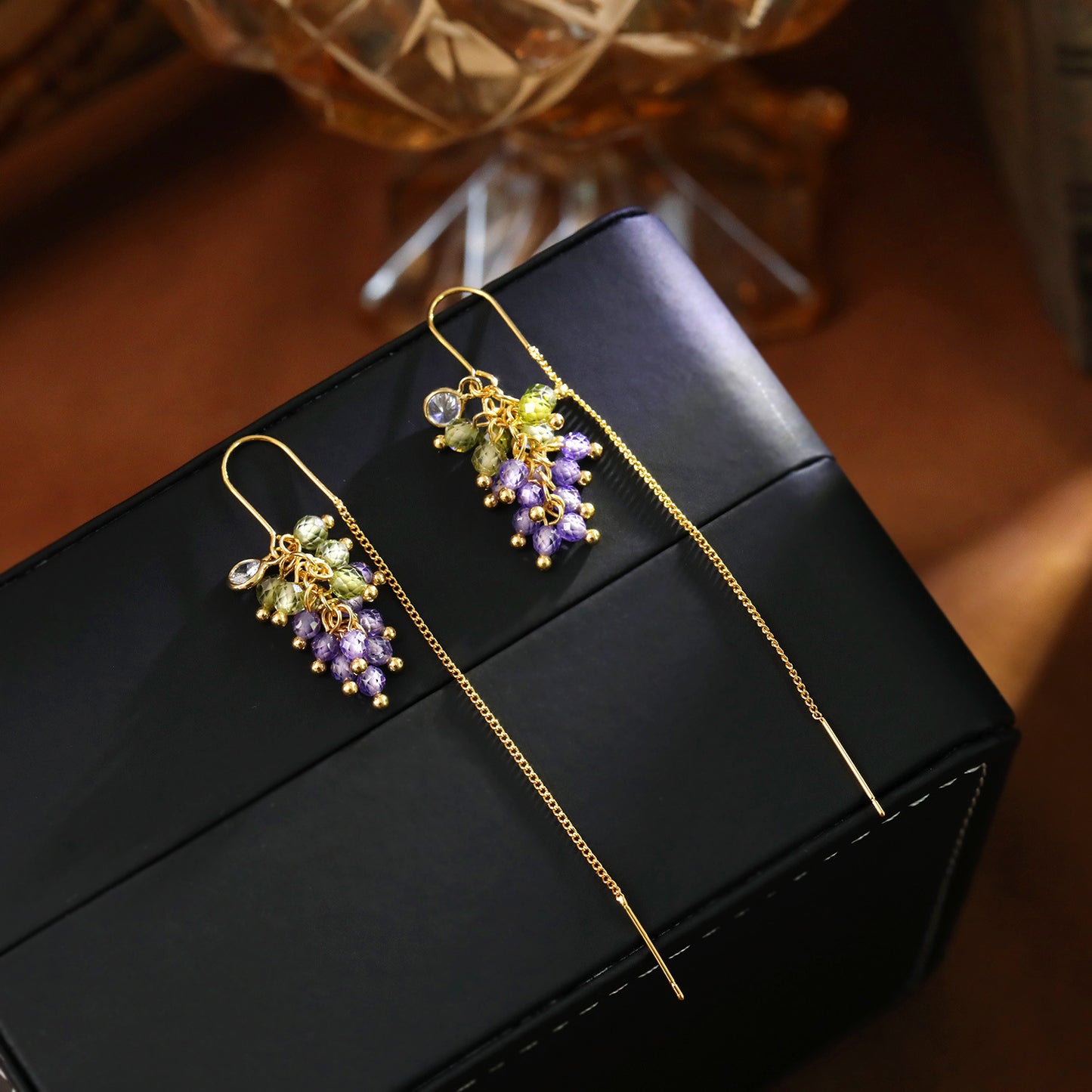 Women's Dopamine Color Gravel Tassel For Niche Design High-grade Fairy Ear Hook