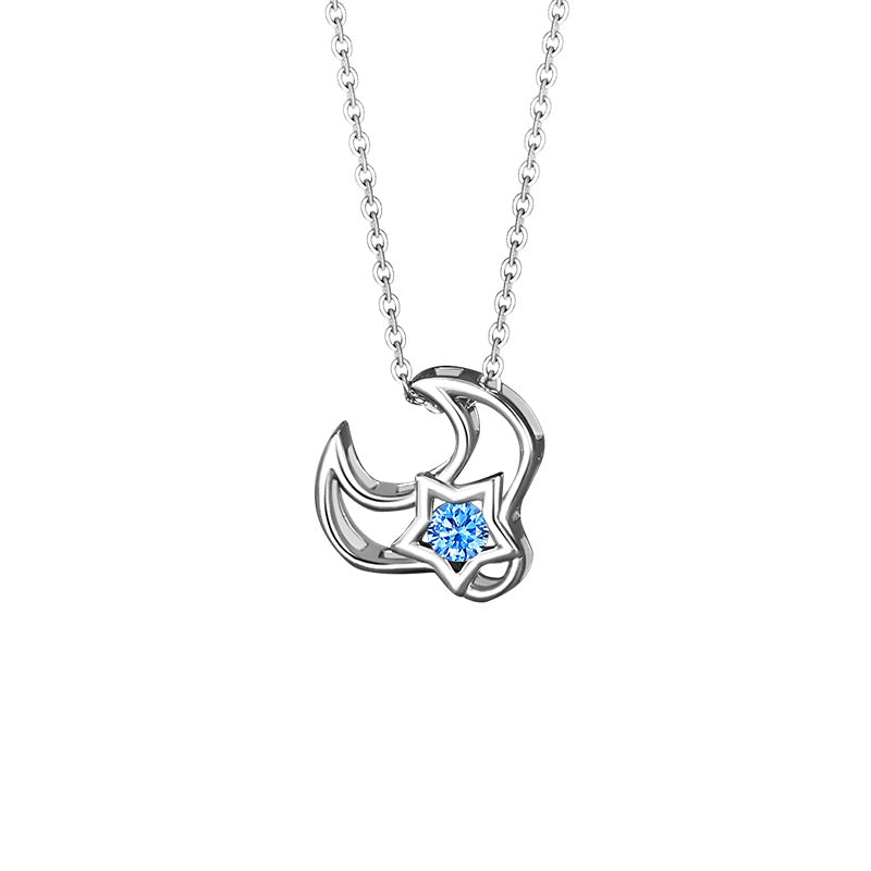 Women's Constellation Sterling Sier For Design Light Luxury Navy Blue Necklace