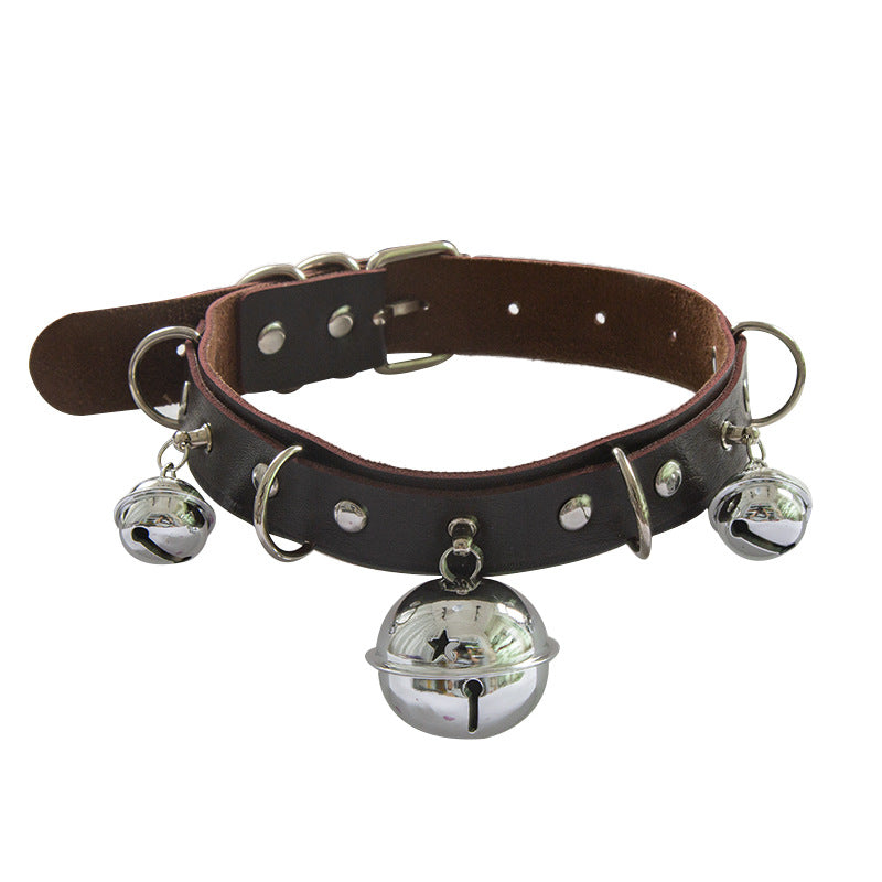 Sexy Punk Street Racket Nightclub Bell Chain Neck Bandana Exaggerated Collar