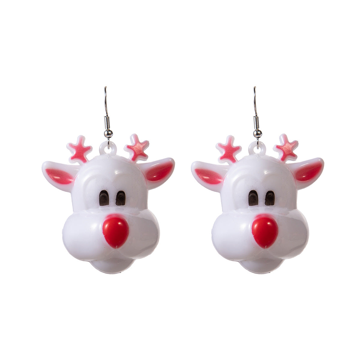 Classic Christmas Night Light Snowflake Glowing Earrings