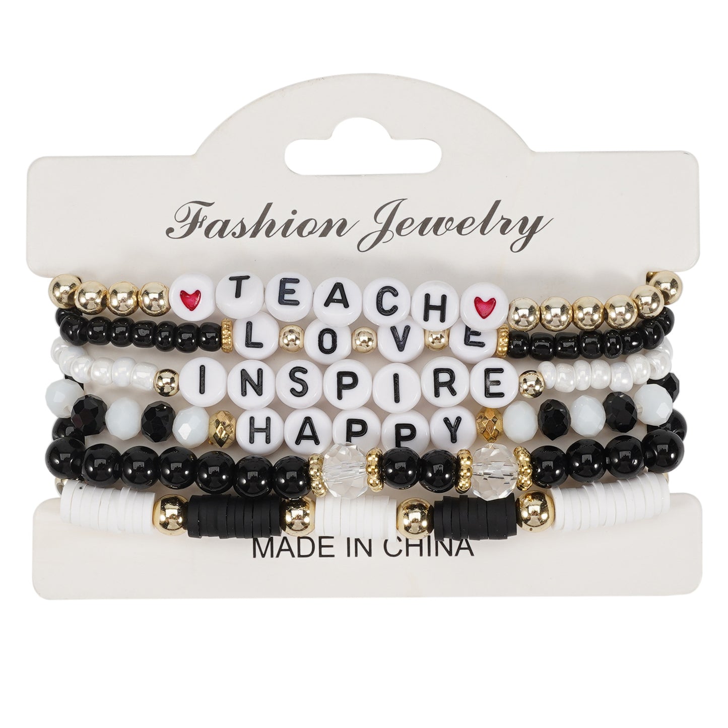 Teacher's Day School Element Beaded Stretch Bracelets