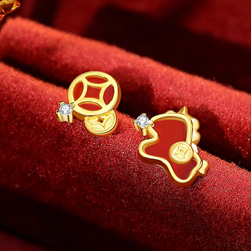 Sterling Sier National Fashion Chinese Zodiac Earrings