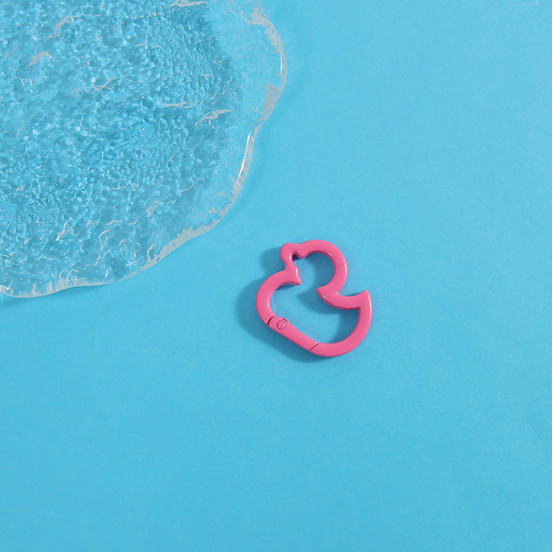 Color Paint Duck Key Spring Fastener Rings