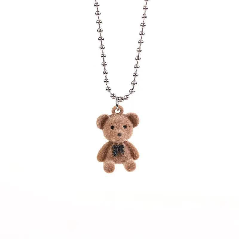 Cute Cartoon Bear Milk Cool Hip Necklaces