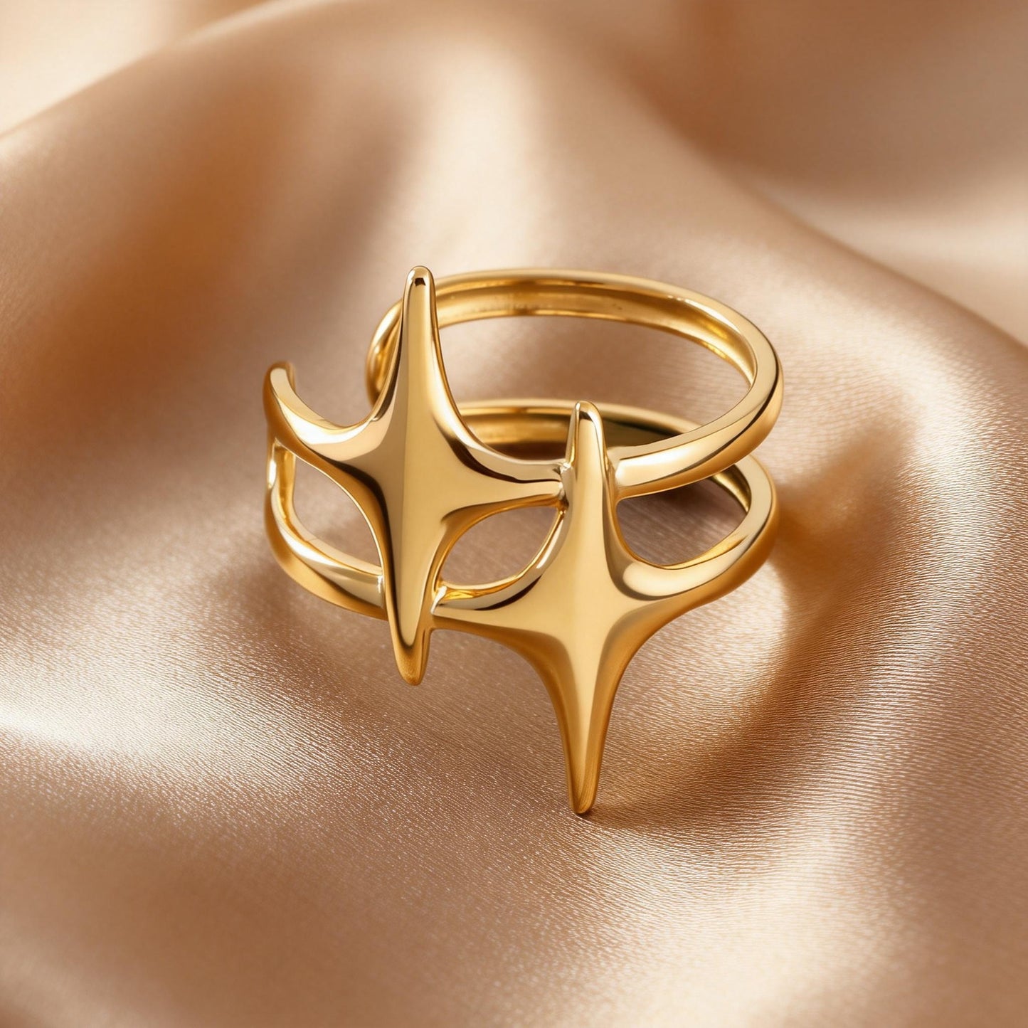 Steel Open-end Niche High-grade Fashion Trend Affordable Luxury Style Ring