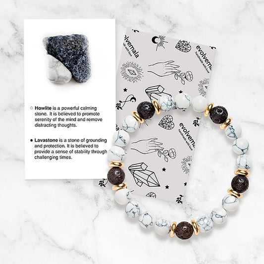 Unisex White Turquoise Volcanic Stone Female Bracelets