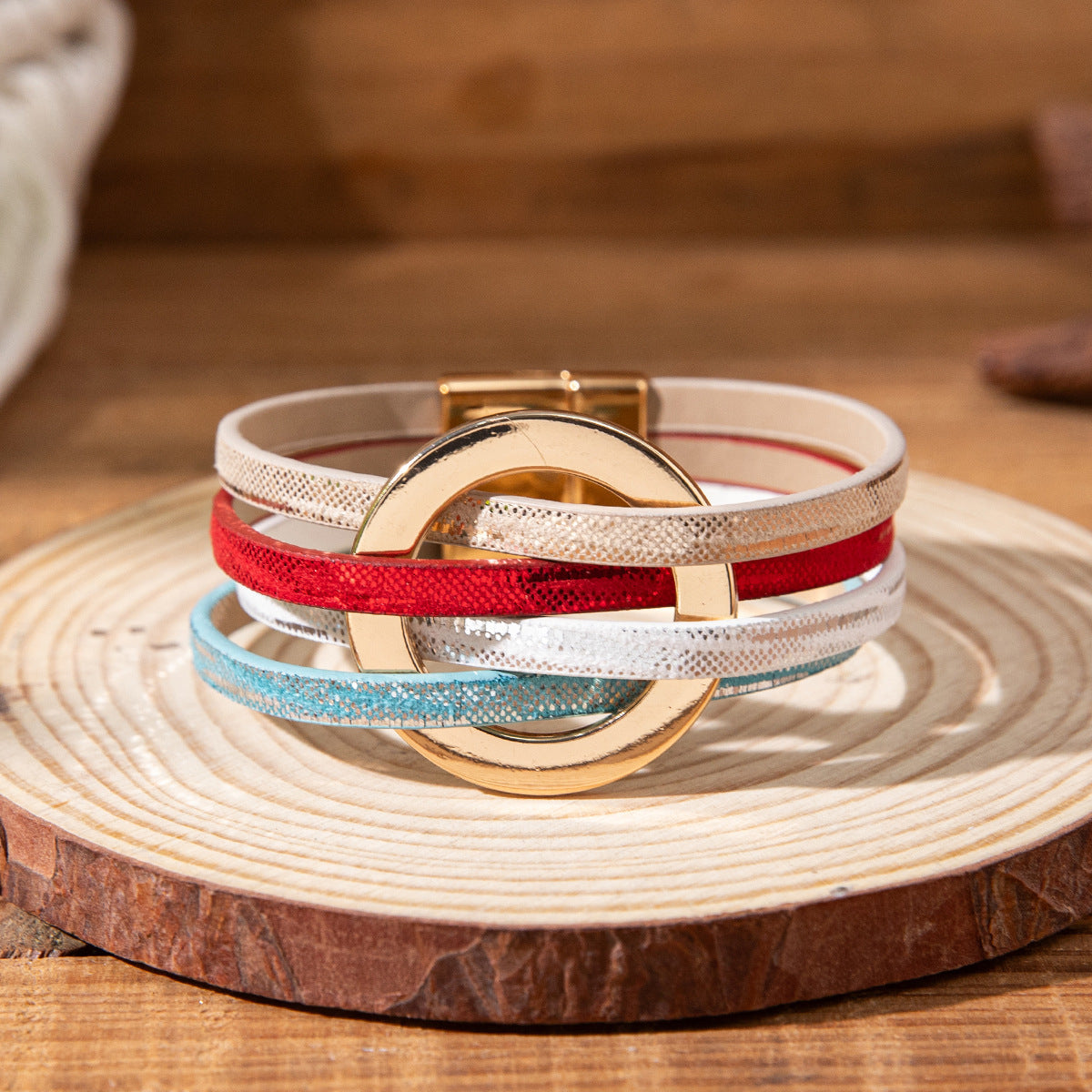 Twin Sense Leather Female Style Niche Design Bracelet