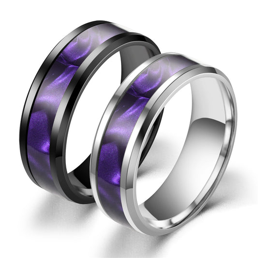 Men's Ornament Stainless Steel Couple Set Titanium Rings