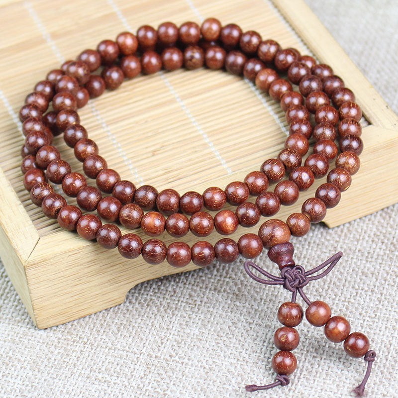 Women's & Men's Red Sandalwood Zambia Rosewood Beads Crafts Like Bracelet