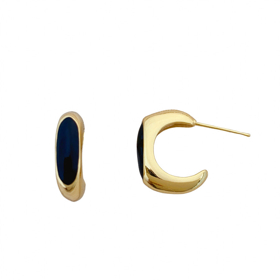 Women's Style Simple Enamel Drip Glazed Shaped Earrings