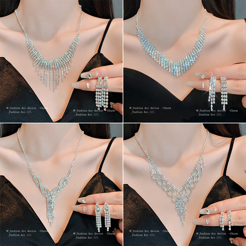 Women's Cold Style Geometric Tassel Light Luxury High-grade Sense Jewelry Set