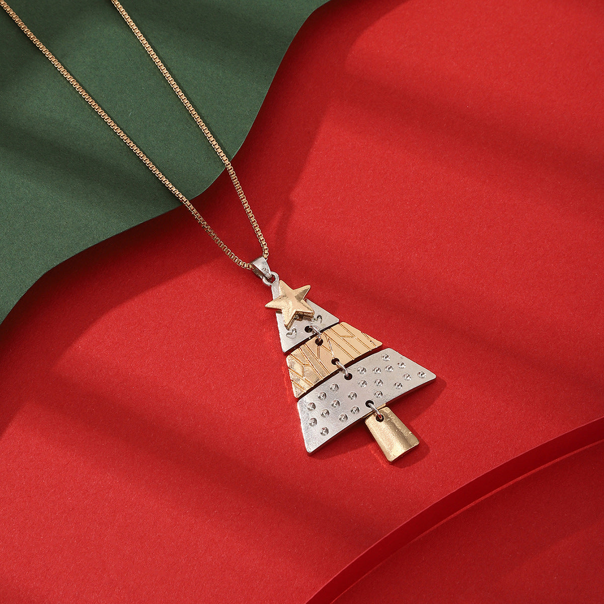 Christmas Pine Tree Sweater Chain Niche Necklaces