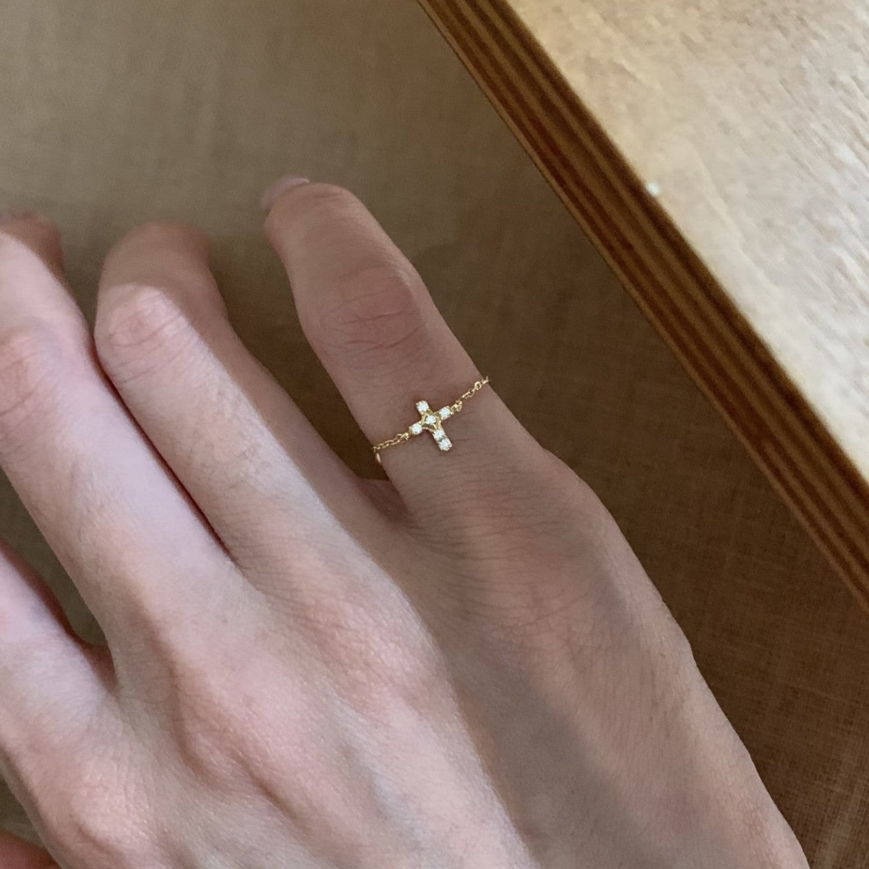 Cross Female Niche Unique Design High Sense Rings