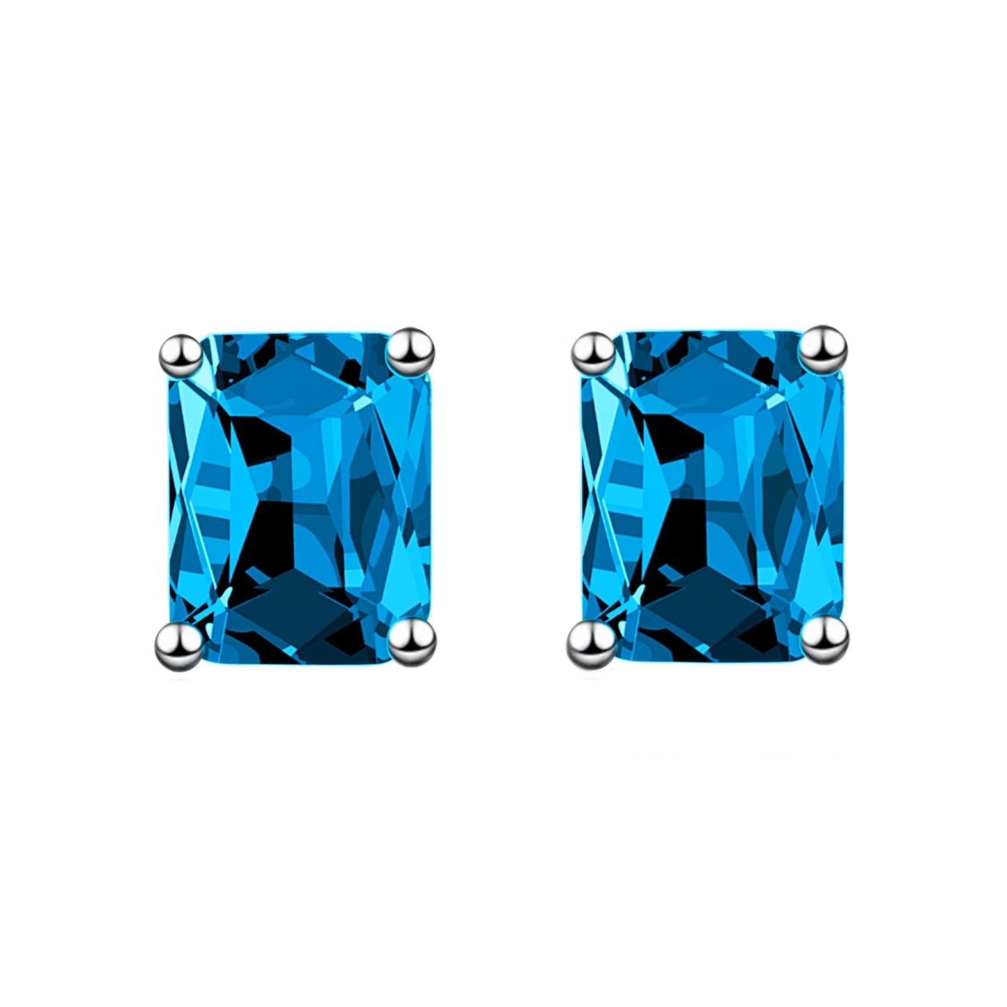 Fashion Rectangular Emerald Rose Gold Plated Rings