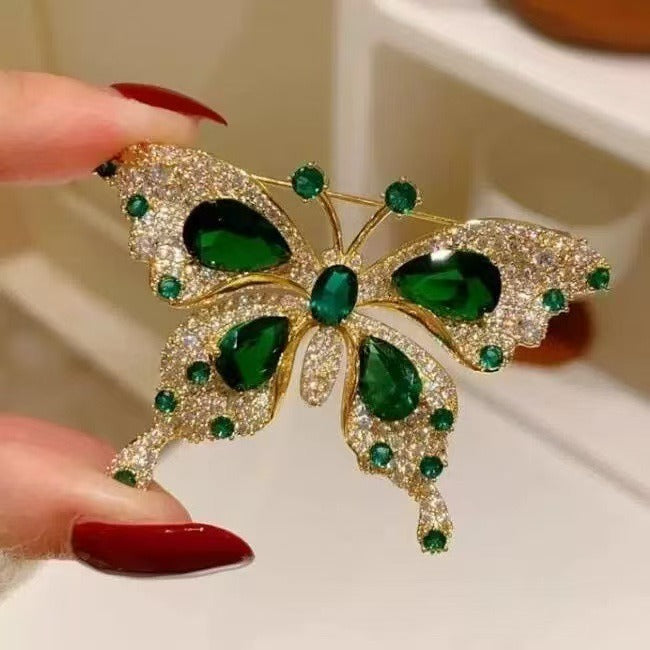 Women's Micro Zircon Brooch Exquisite Plant Pin Brooches