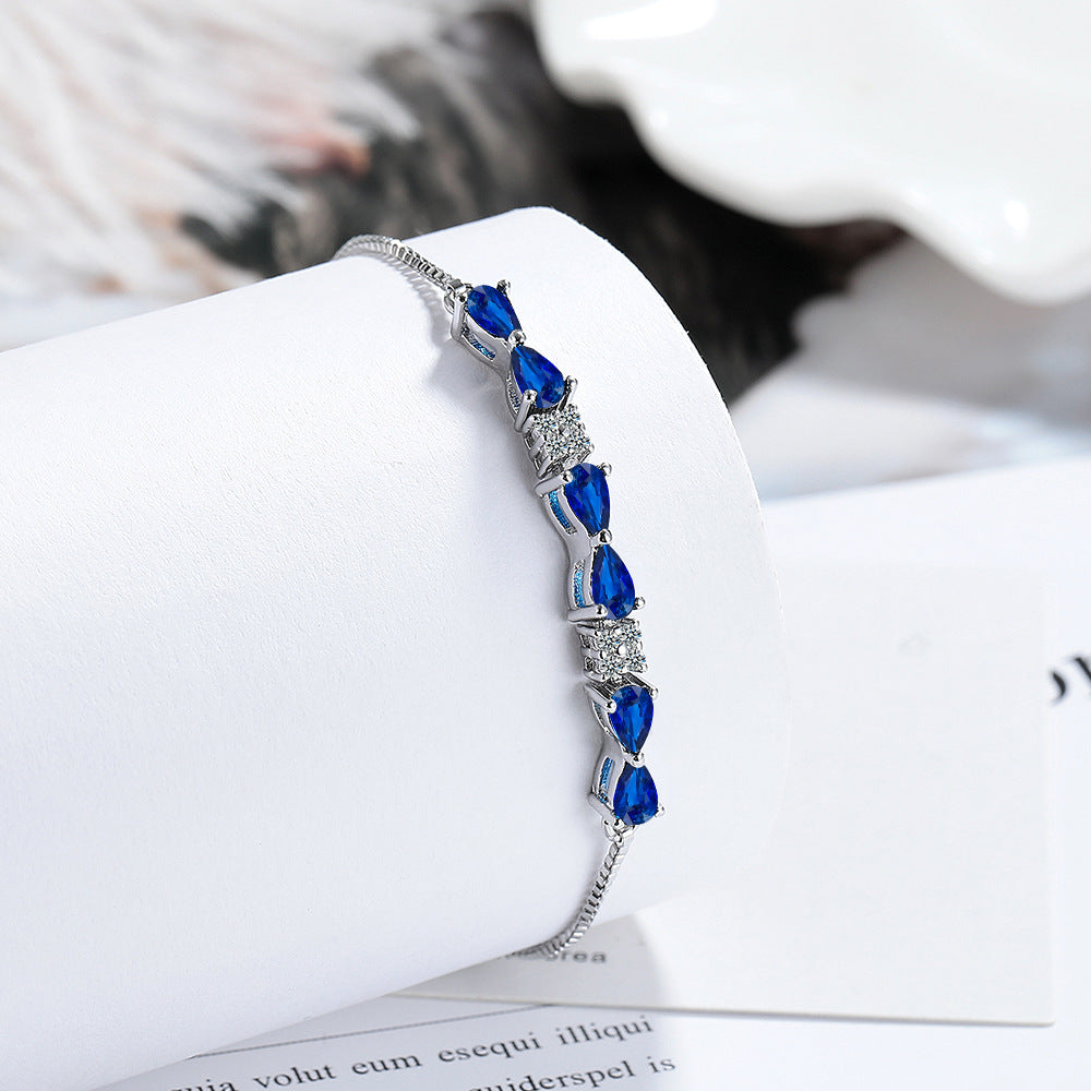 Full Diamond White Gold Plated Tennis Bracelet