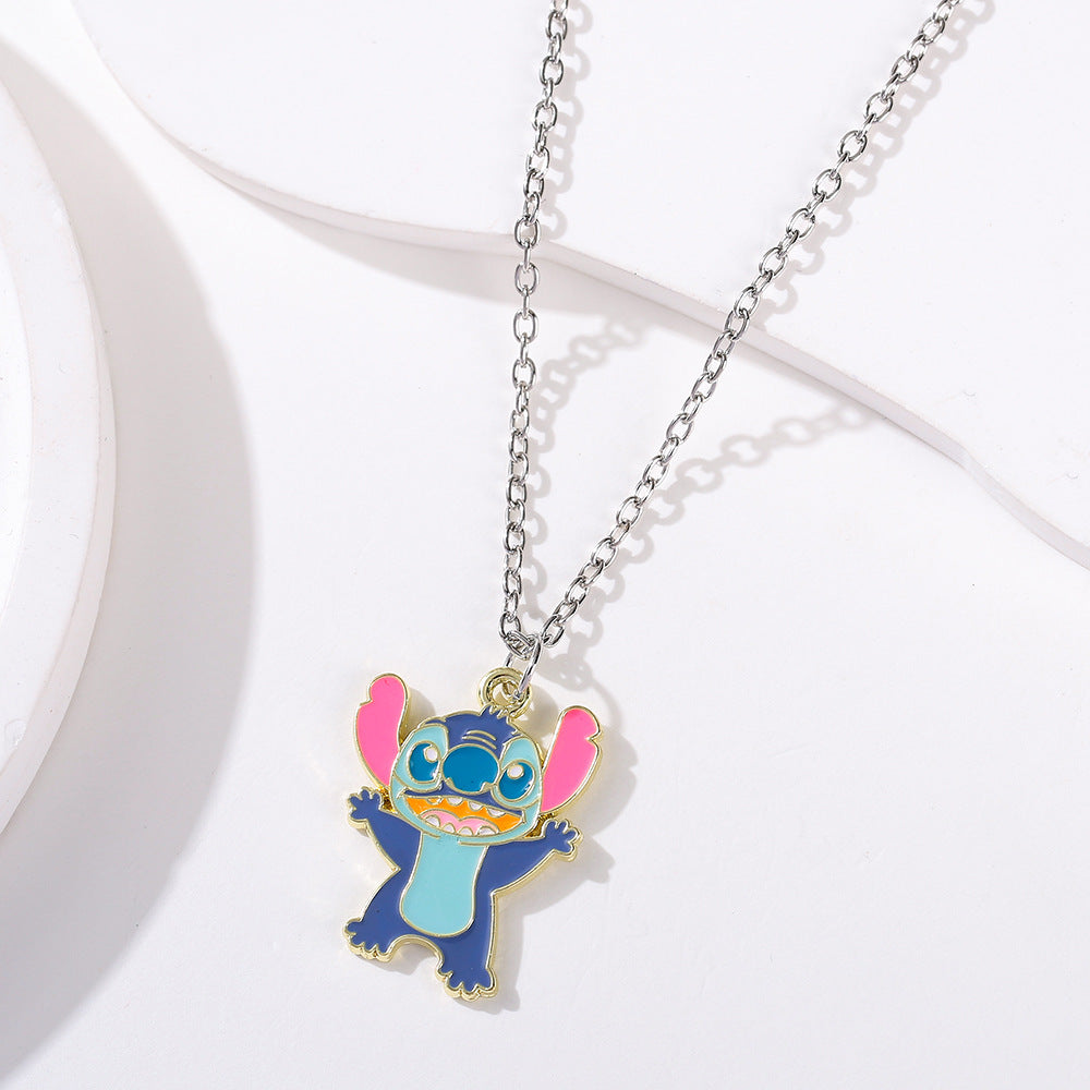 Children's Animation Stitch Doll Monster Personalized Cute Necklaces