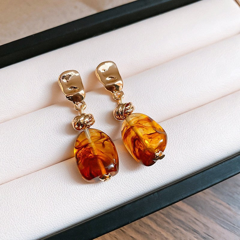 Women's Round Flower Vintage Ethnic Style Ear Niche Rings