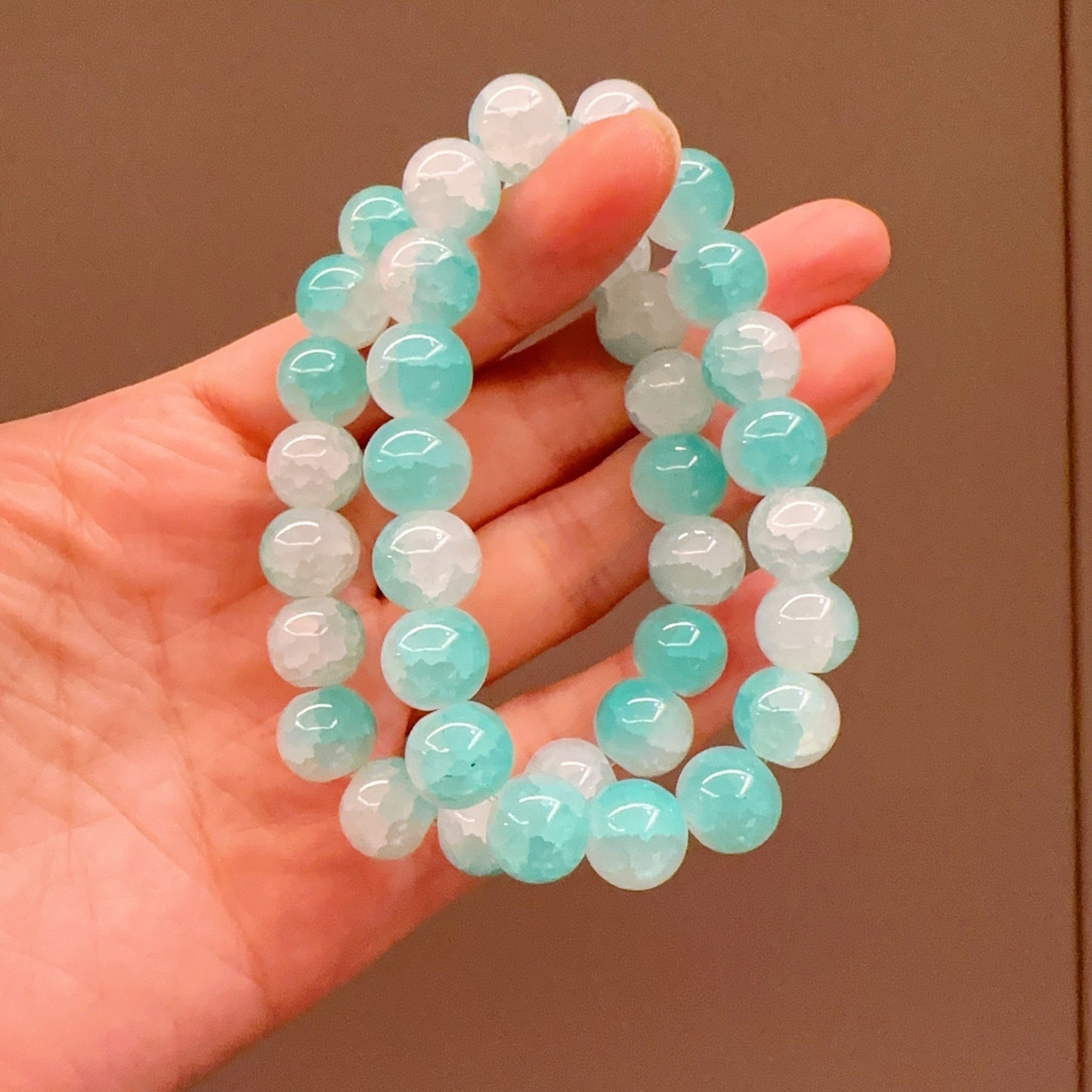 Ice Crack Bead Crystal Transparent Jade Broken Pliable Temperament Bracelets