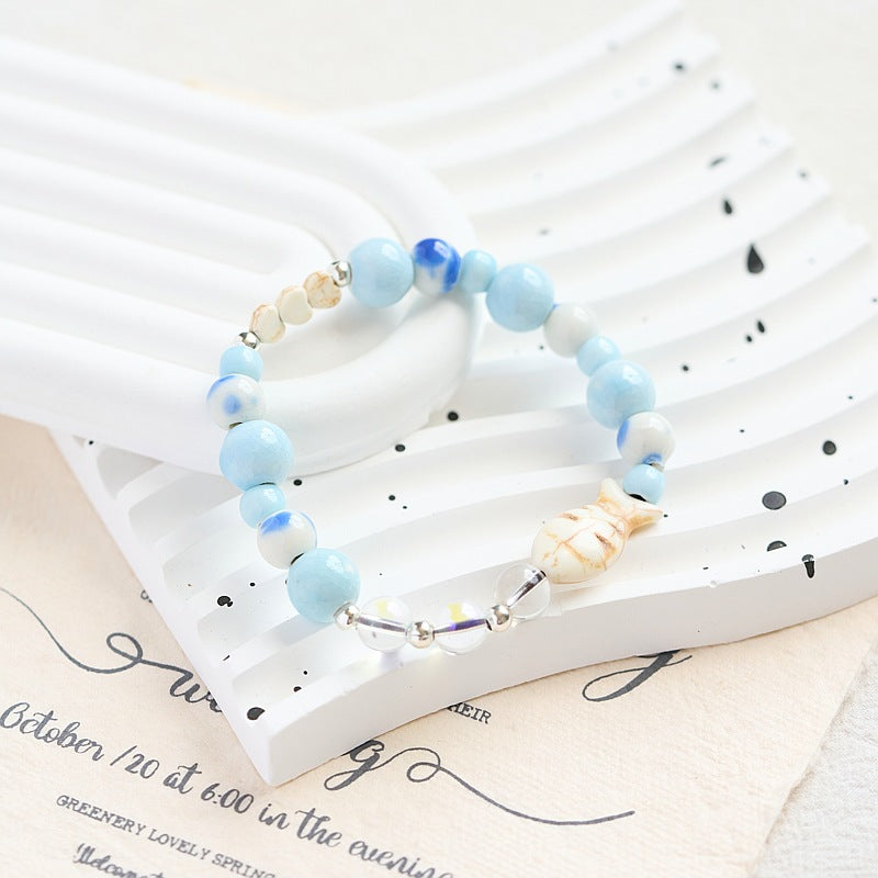 Ceramic Color Porcelain Rose Beads Jewelry Bracelets